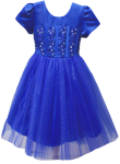 GIRLS DRESSY DRESS (0232356) ROYAL BLUE